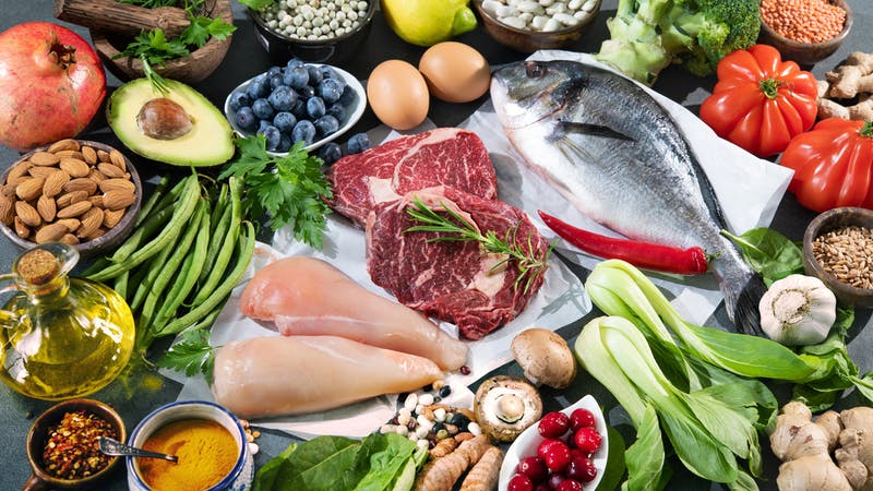 Fond d'aliments pour un régime équilibré